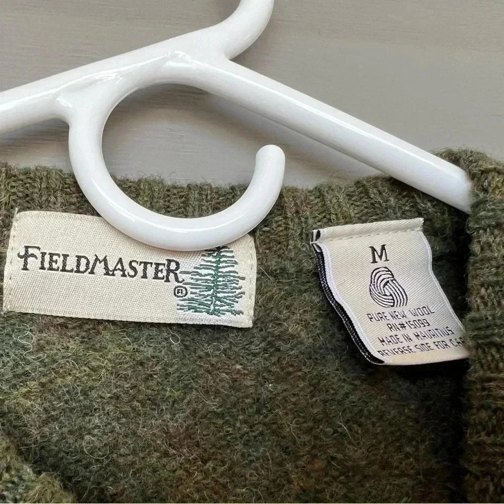 Vintage Fieldmaster USA Pattern Knit Sweater 100 % Wool Men’s Sz M - Picture 3 of 7